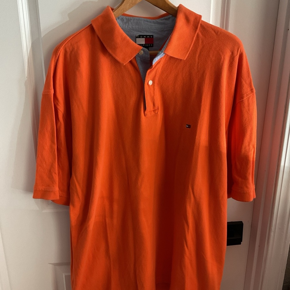 Tommy Hilfiger - Short Sleeve Orange Polo Shirt - Men’s Size 2XL